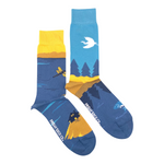Load image into Gallery viewer, Men's Midcalf Socks - Landscape Great Lakes