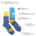 Load image into Gallery viewer, Men's Midcalf Socks - Landscape Great Lakes