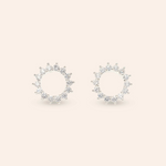 Load image into Gallery viewer, Silver-Plated Studs - Halo Silver