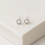 Load image into Gallery viewer, Silver-Plated Studs - Halo Silver