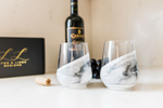 Load image into Gallery viewer, Resin Coated Wine Glass - Marble s/2