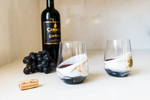 Load image into Gallery viewer, Resin Coated Wine Glass - Onyx s/2