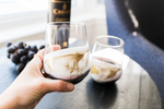 Load image into Gallery viewer, Resin Coated Wine Glass - Onyx s/2