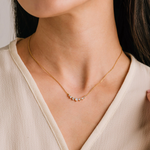 Load image into Gallery viewer, Gold-Plated Necklace - Dewdrop White Opal 16"+2"