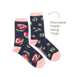 Load image into Gallery viewer, Women's Crew Socks - Floral Peony
