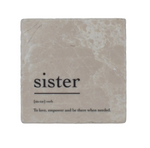 Load image into Gallery viewer, Marble Coaster - Verb | Sister