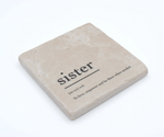 Load image into Gallery viewer, Marble Coaster - Verb | Sister
