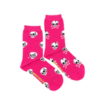 Load image into Gallery viewer, Women's Crew Socks - Skulls Hot Pink