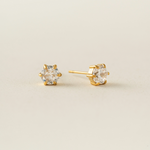 Load image into Gallery viewer, Gold PVD Studs - Sol CZ