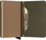 Load image into Gallery viewer, Slimwallet - Saffiano Olive