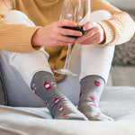 Load image into Gallery viewer, Women's Crew Socks - Red Wine & Grapes