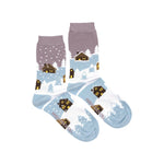 Load image into Gallery viewer, Women's Crew Socks - Snowy Village