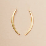 Load image into Gallery viewer, Scout Earrings - Gibbous Slice Gold Vermeil
