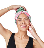 Load image into Gallery viewer, Quick Dry Hair Wrap - Botanical Hibiscus