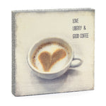 Load image into Gallery viewer, Wall Tile - Love, Liberty & Coffee