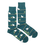 Load image into Gallery viewer, Men's Midcalf Socks - Cat & Plant