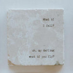 Load image into Gallery viewer, Marble Coaster - What If I Fall