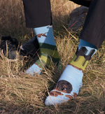 Load image into Gallery viewer, Men's Midcalf Socks - Landscape Cdn Shield