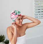 Load image into Gallery viewer, Quick Dry Hair Wrap - Botanical Hibiscus