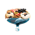 Load image into Gallery viewer, Round Acacia Cheese Paddle - Navy | White