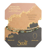 Load image into Gallery viewer, Scout Bracelet - Delicate African Turquoise | Gold