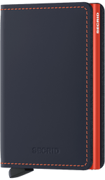 Load image into Gallery viewer, Slimwallet - Matte Nightblue & Orange