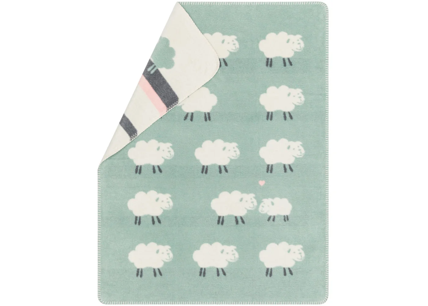 Fussenegger Baby Blanket - MILA Sheep Allover Grn 100x75cm