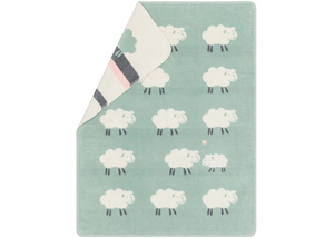 Fussenegger Baby Blanket - MILA Sheep Allover Grn 100x75cm
