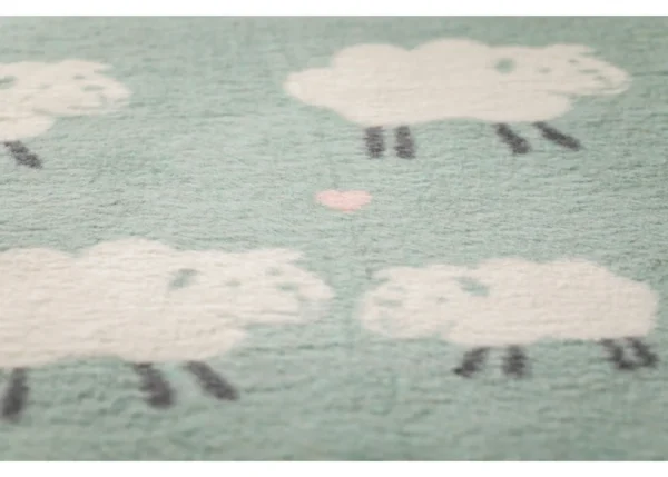 Fussenegger Baby Blanket - MILA Sheep Allover Grn 100x75cm