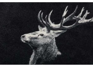 Fussenegger Throw - Savona Velour Stag Head Charcoal 200x150cm