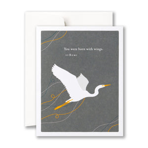 Graduation Card - You Were Born with Wings