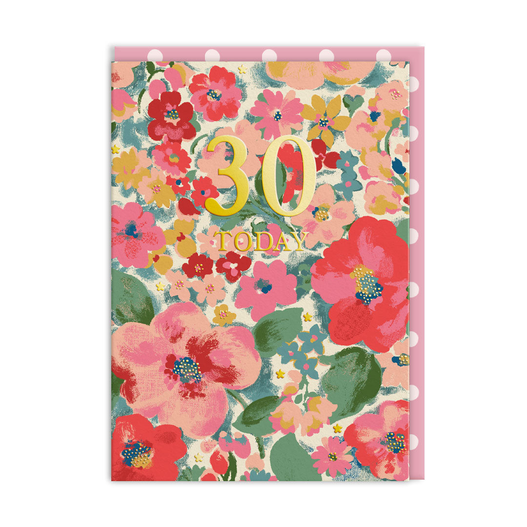 OD Cards - Birthday | 30 Painterly Floral