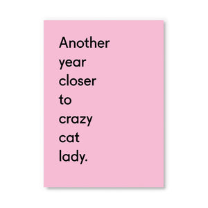 OD Postcard - Birthday | Crazy Cat Lady