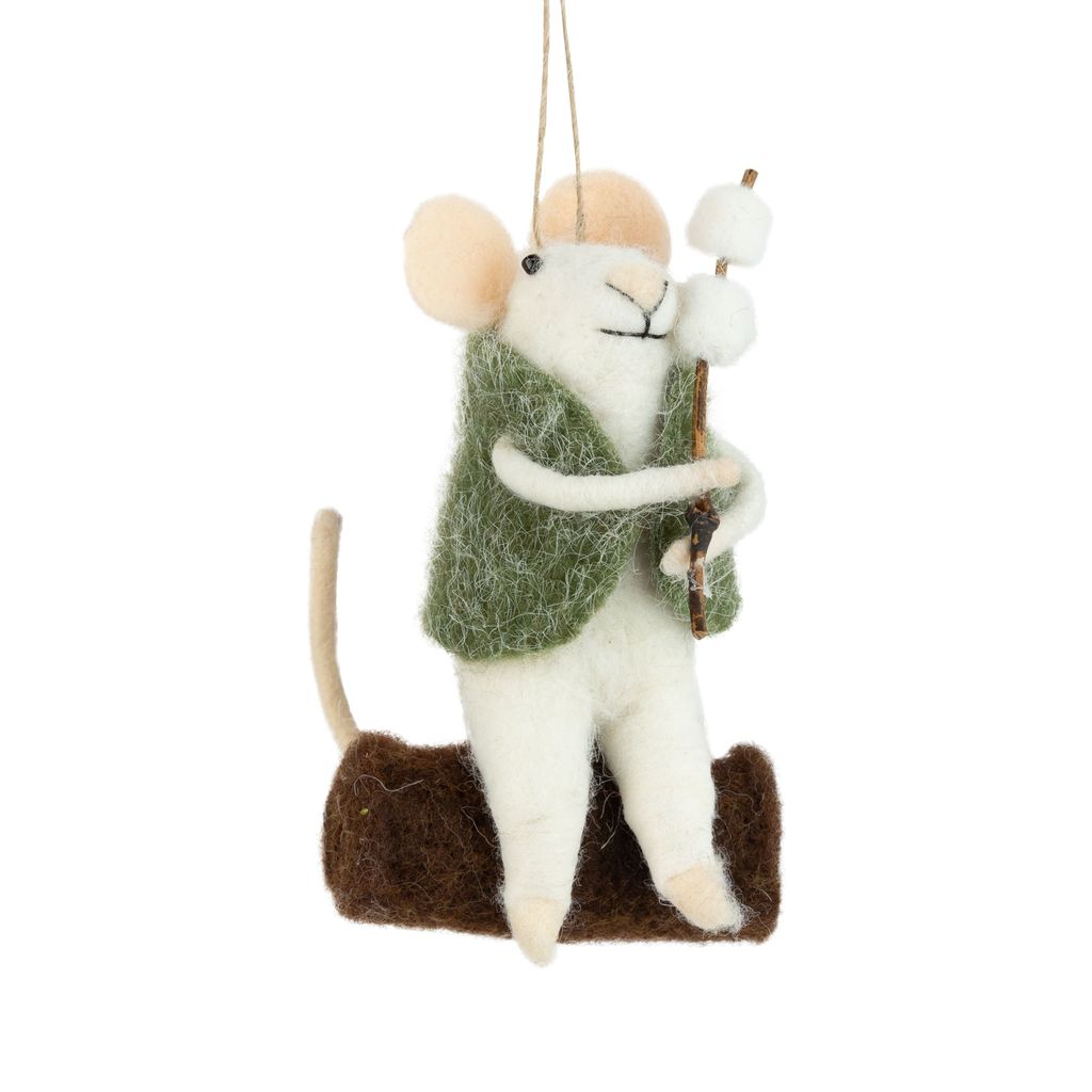 Holiday Ornament - Mouse Roasting Marshmallows
