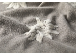 Fussenegger Throw - Carla Plaid “Edelweiß” Smoke 200x135cm