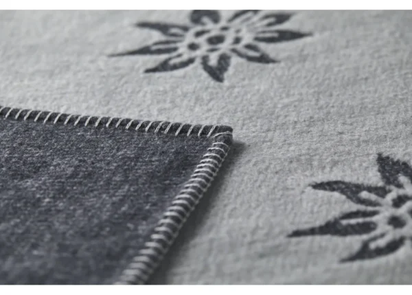 Fussenegger Throw - Carla Plaid “Edelweiß” Charcoal 200x135cm