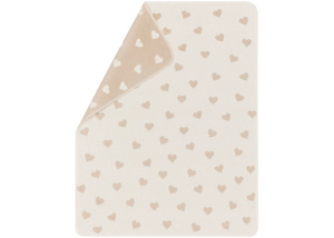 Fussenegger Baby Blanket - CARLA Hearts Allover Offwhite 90x70cm