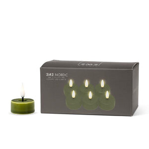 Luxlite - LED Tealight Green s/6