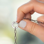 Load image into Gallery viewer, Pyrrha Chain - Small Paperclip Bright Silver Talisman Clip 22"
