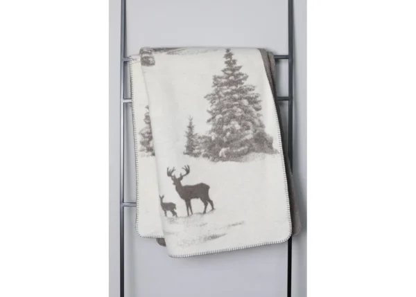 Fussenegger Throw - Savona Velour Snowy Trees Brn 200x150cm