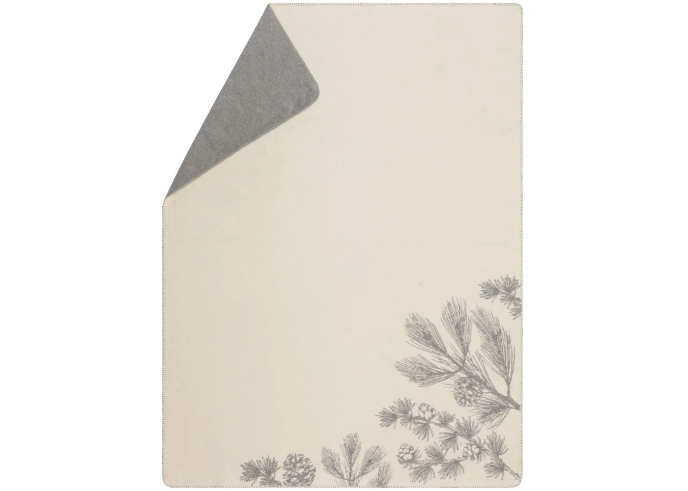 Fussenegger Throw - Savona Velour Pine Cone Off-White 200x150cm