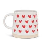 Load image into Gallery viewer, Mug - Wide Base Red Hearts
