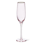 Load image into Gallery viewer, Champagne Flute - Blush Optic Gold Rim
