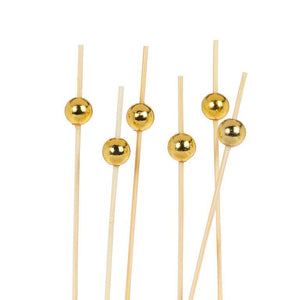 Party Pick - Gold Ball 100pc