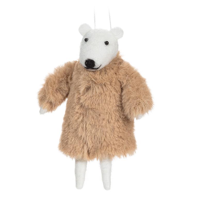 Ornament - Polar Bear in Fur Coat