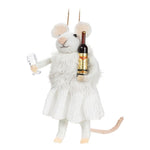 Load image into Gallery viewer, Ornament - Mouse with Wine Glass
