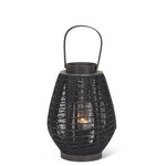 Load image into Gallery viewer, Lantern - Barrel Black w/ Handle 12" H
