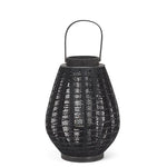 Load image into Gallery viewer, Lantern - Barrel Black w/ Handle 14" H

