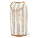 Load image into Gallery viewer, Lantern - Ivory w/ Jute Handle 18" H

