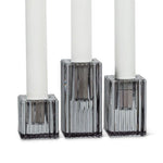 Load image into Gallery viewer, Taper Candle Holder - Ribbed Square Grey

